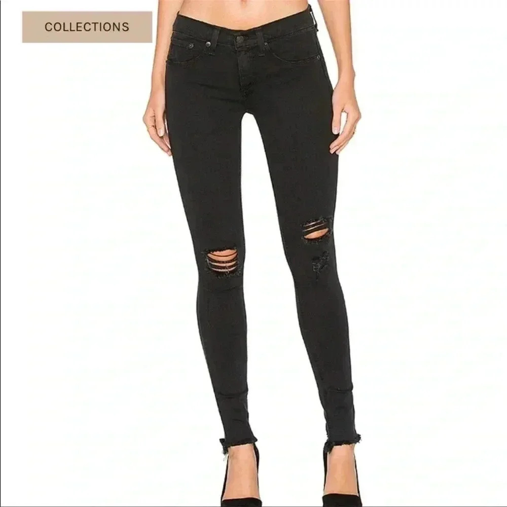 Rag & Bone Skinny Distressed Legging Jeans Size 25
